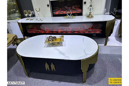 table basse & Tv cheminée VIP