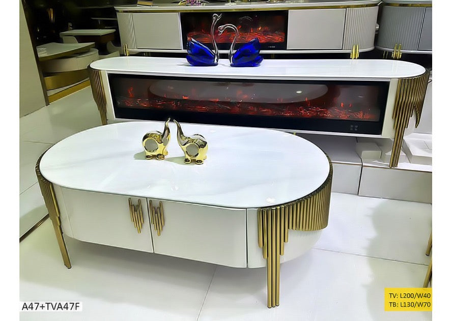 table basse & Tv cheminée VIP