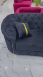 Salon 8 place capitonnage noire