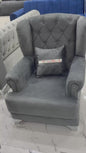 Salon 8 place velour gris