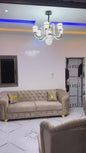 Salon 8 place capitonnage beige